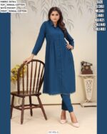 Infuse Contemporary Charm Into Your Wardrobe With Our Rinkal Cotton Kurti Sets For Women