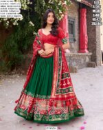 Steal Everyone’s Heart And Attention By Wearing This Amazing Tussar Silk Patola Printed Lehenga Choli