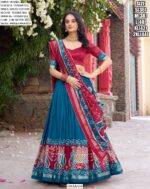 Steal Everyone’s Heart And Attention By Wearing This Amazing Tussar Silk Patola Printed Lehenga Choli