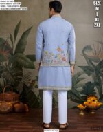 Men's Cotton Thread And Sequins Embroidery Worked Koti With Kurta Collection