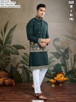 Men's Cotton Thread And Sequins Embroidery Worked Koti With Kurta Collection