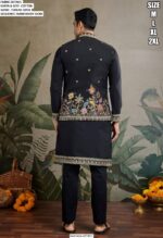 Men's Cotton Thread And Sequins Embroidery Worked Koti With Kurta Collection