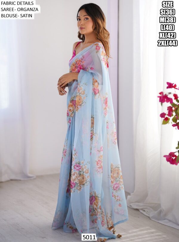 Explore A Collection Of Party Wear Printed Organza Sarees At Ethnicrang