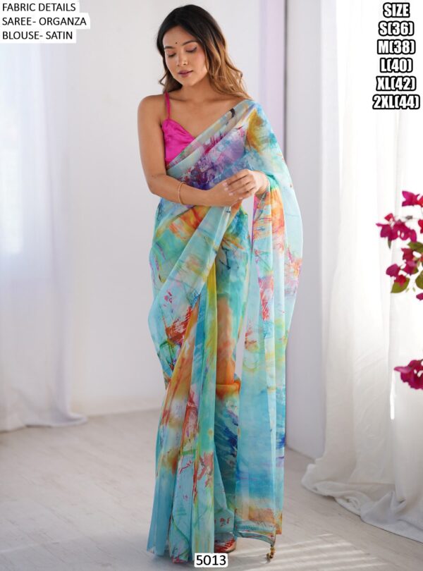 Explore A Collection Of Party Wear Printed Organza Sarees At Ethnicrang