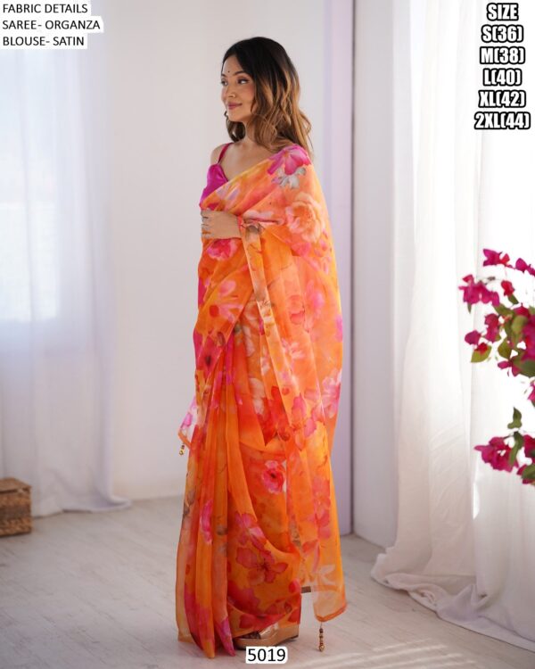 Explore A Collection Of Party Wear Printed Organza Sarees At Ethnicrang