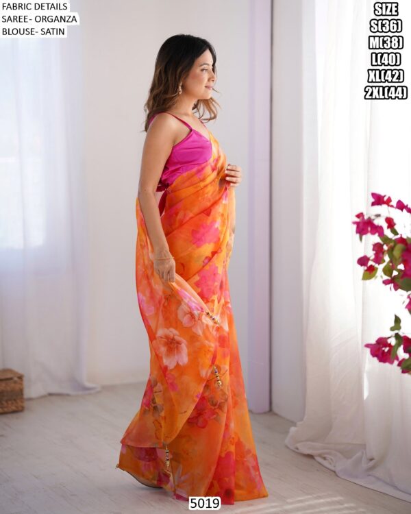 Explore A Collection Of Party Wear Printed Organza Sarees At Ethnicrang