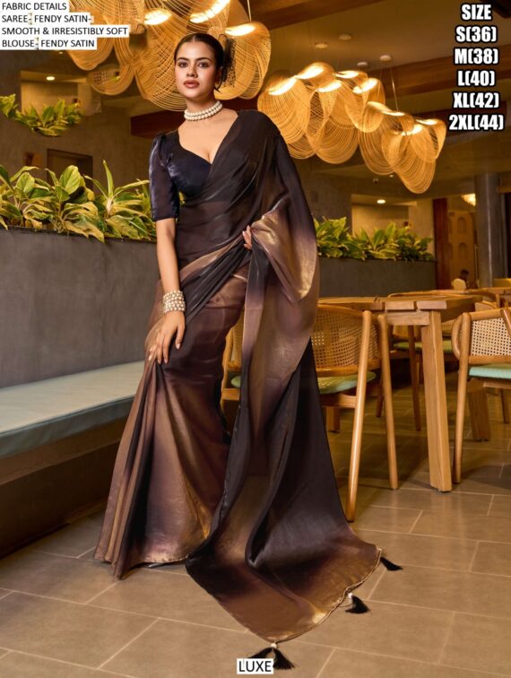 New Latest Arrivals! Premium Fendy Satin – Smooth And Irresistibly Soft Sarees