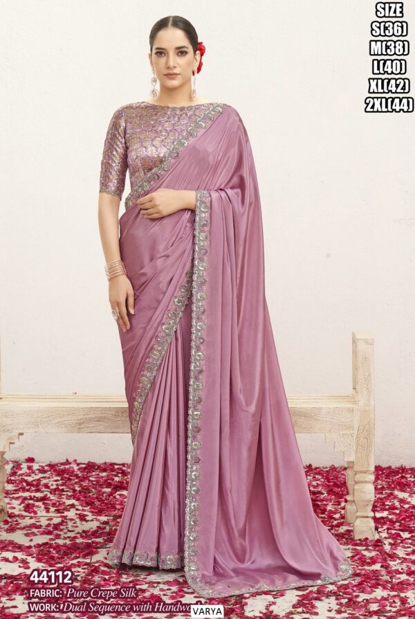 Heavy Worked Party Wear Sarees For Women With Matching Un-Stitched Blouse