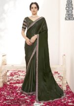 Heavy Worked Party Wear Sarees For Women With Matching Un-Stitched Blouse