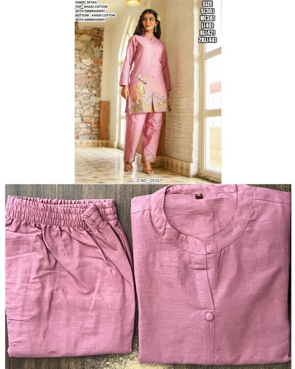 Get Ethnic Embroidered Kurta-Pant Co-ord Sets Made From Premium Khadi Cotton