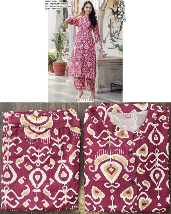 Beautiful Floral Motifs Cotton Kurtis Paired With Stylish Multicolour Striped Pants For This Summer!