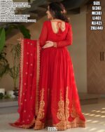 Trendy Wedding Wear Faux Blooming Pretty Embroidery Butta Work Gowns