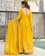 Trendy Wedding Wear Faux Blooming Pretty Embroidery Butta Work Gowns