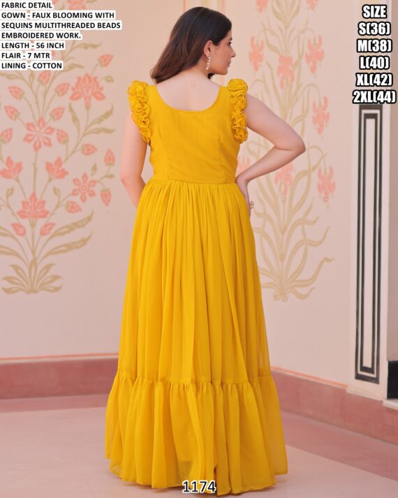 Butterfly Designer Faux Blooming Festive Wear Gown Collection 2025