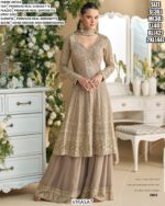 Hand Seroski And Embroidered Designer Readymade Georgette Three Piece Dresses