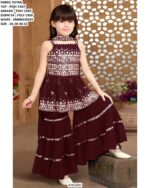 Embroidery Designer Kids' Sharara Outfit With Matching Top And Dupatta