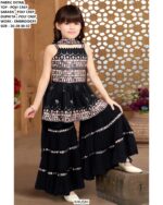 Embroidery Designer Kids' Sharara Outfit With Matching Top And Dupatta