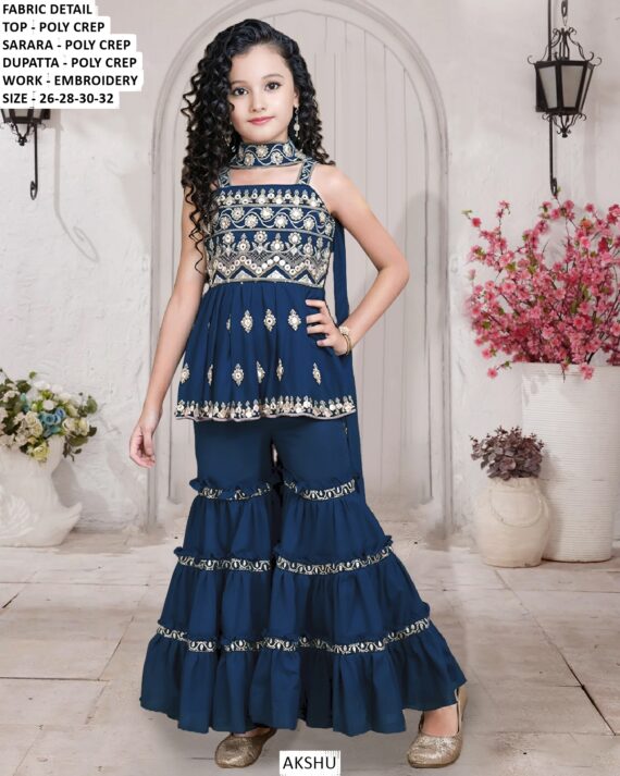 Elevate Your Child's Style With Our Kids' Sharara Collection For Girls