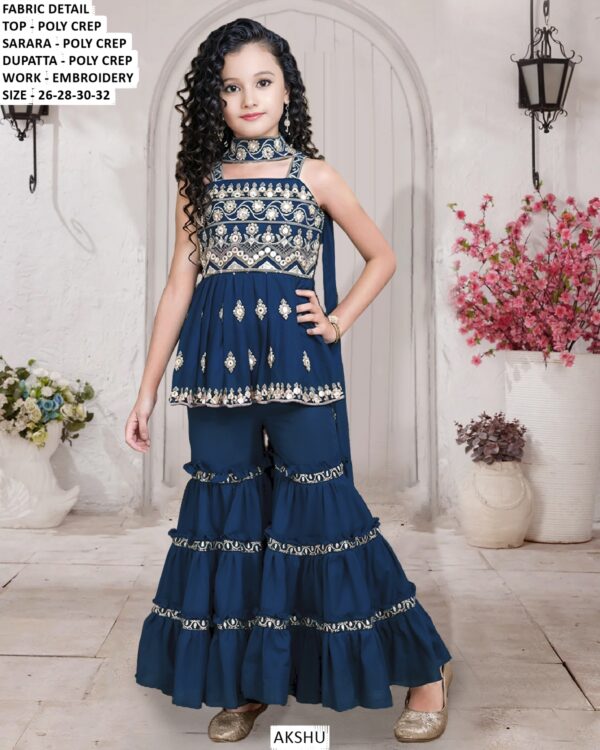 Elevate Your Child's Style With Our Kids' Sharara Collection For Girls