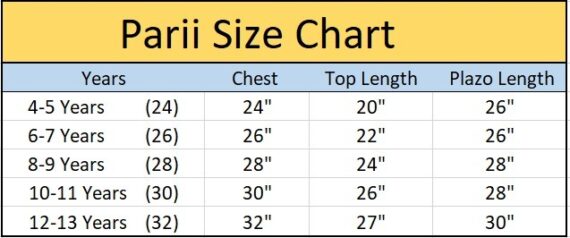 Beautiful Kid's Ethnic Set – Designer Top, Plazo And Dupatta