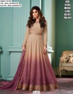 Party Wear Zigzag Designer Amazing Real Georgette Heavy Gown With Dupatta