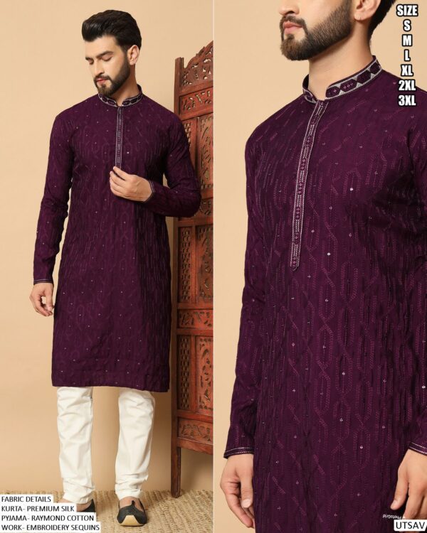 Men's New Exclusive Festival Wear Kurta And Pyjama Set - Perfect Ethnic Outfit!