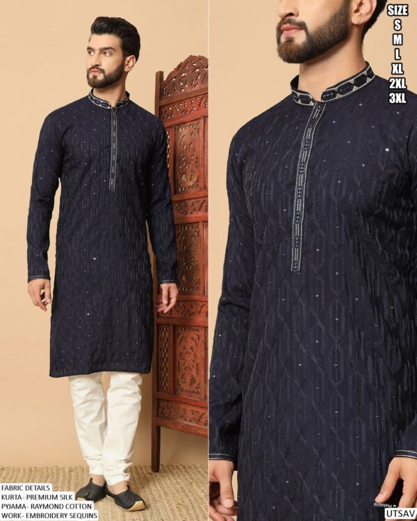 Men's New Exclusive Festival Wear Kurta And Pyjama Set - Perfect Ethnic Outfit!