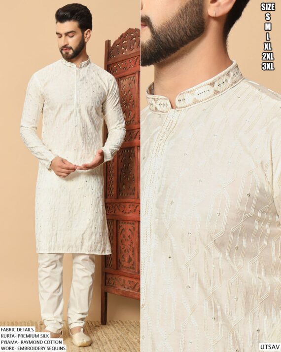 Men's New Exclusive Festival Wear Kurta And Pyjama Set - Perfect Ethnic Outfit!