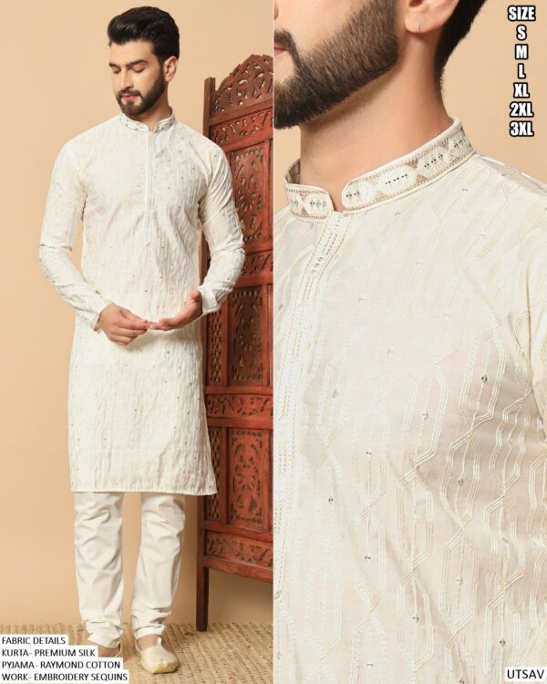 Men's New Exclusive Festival Wear Kurta And Pyjama Set - Perfect Ethnic Outfit!