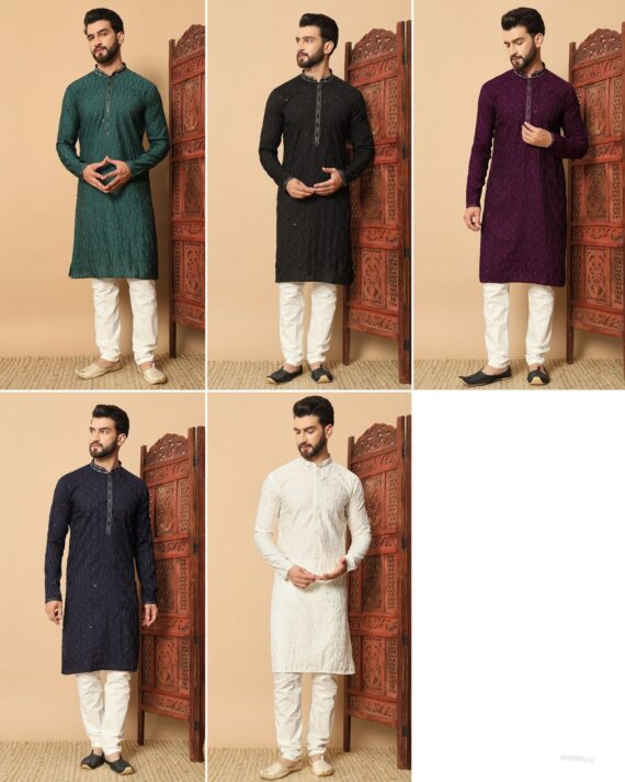 Men's New Exclusive Festival Wear Kurta And Pyjama Set - Perfect Ethnic Outfit!