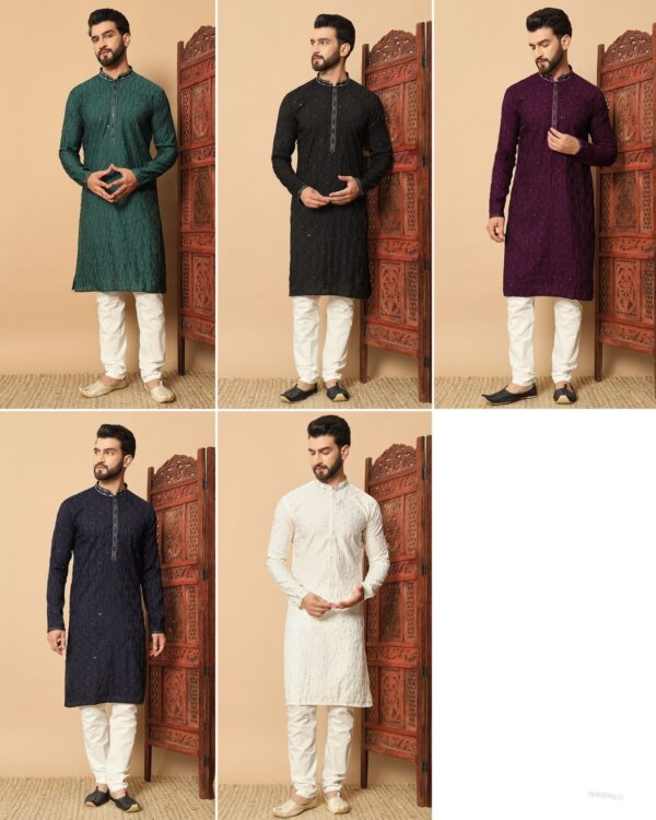 Men's New Exclusive Festival Wear Kurta And Pyjama Set - Perfect Ethnic Outfit!