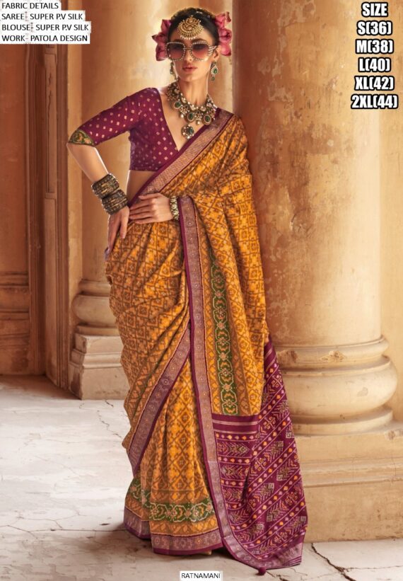 Adorn Yourself With The Best Festival Wear Heavy Patola Silk Sarees