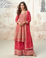 Buy Now! Real Georgette Embroidery Embellished Plazo Style Salwar Suits