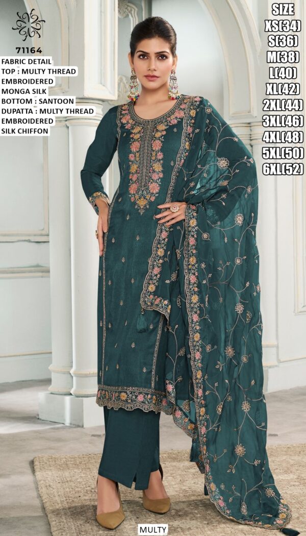 Get Ready To Shine In Festivals With These Multi Floral Designer Salwar Suits