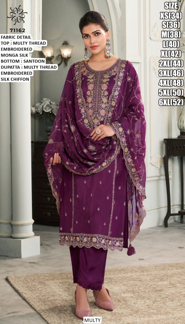 Get Ready To Shine In Festivals With These Multi Floral Designer Salwar Suits