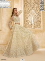 New Semi-Stitched Designer Butterfly Net Bridal Lehenga Choli For Weddings