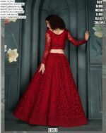 New Semi-Stitched Designer Butterfly Net Bridal Lehenga Choli For Weddings