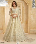 New Semi-Stitched Designer Butterfly Net Bridal Lehenga Choli For Weddings