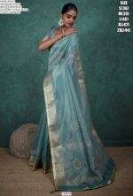 Shop Stylish Collection Of Party Wear Linen Tissue Hand Work Sarees