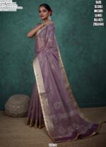 Shop Stylish Collection Of Party Wear Linen Tissue Hand Work Sarees