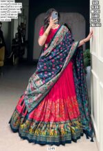 Aesthetic Semi-Stitched Tussar Silk Foil Printed Lehenga Choli For Weddings