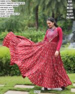 Presenting New Navratri Special Printed With Kutchi Gamthi Work Cotton Gown