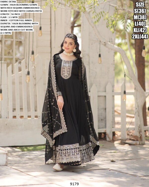 Faux Blooming Ethnic Style Fully Stitch Gown With Dupatta, Perfect For Wear In Weddings