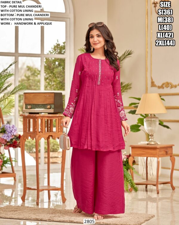 Launching Exquisite Embroidered Co-ord Sets In Pure Mul Chanderi Fabric