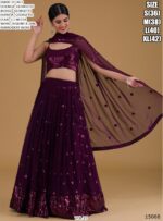 Beautiful Designer Cocktail Party Wear Georgette Lehenga Choli With Dupatta