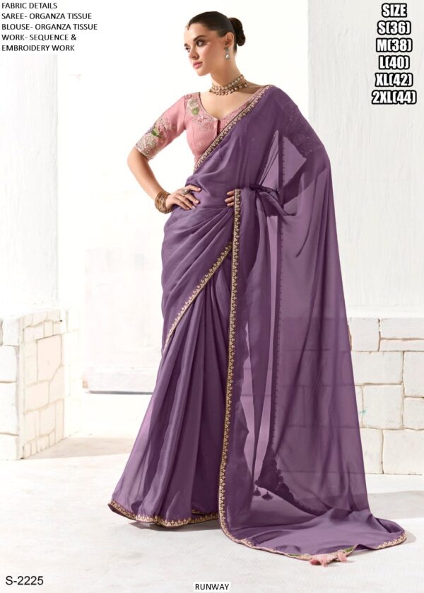 Make A Impression In Occasions With Our Tissue Based Heavy Designer Party Wear Saree Collection