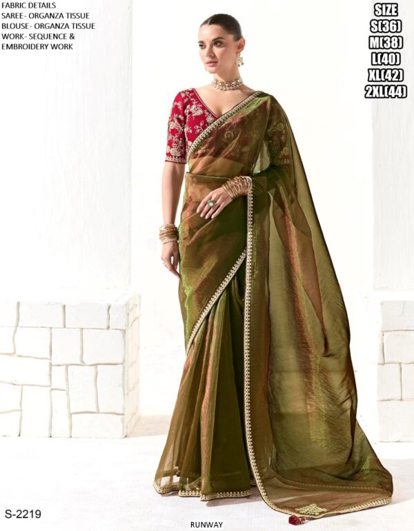 Make A Impression In Occasions With Our Tissue Based Heavy Designer Party Wear Saree Collection