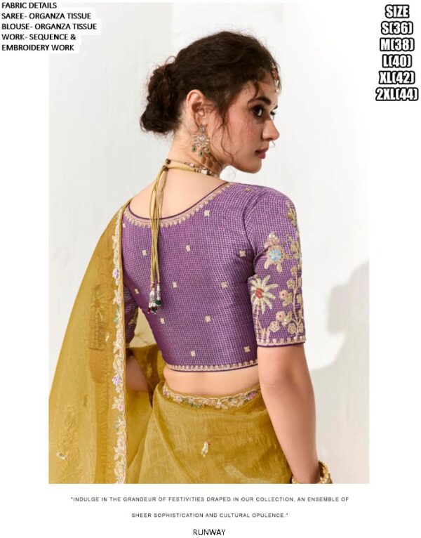 Make A Impression In Occasions With Our Tissue Based Heavy Designer Party Wear Saree Collection