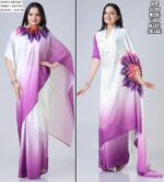 Brush And Drape: Ready To Wear Freehand Satin Silk Digital Printed Sarees