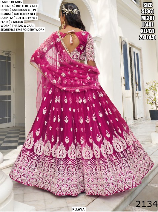Reception Party And Engagement Wear Heavy Designer Butterfly Net Lehenga Choli